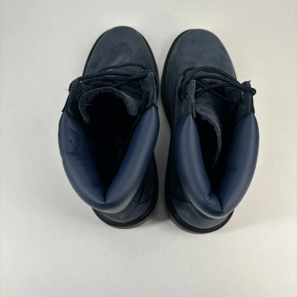 Timberland 6-Inch Youth Boys US 4 Navy Nubuck Waterproof Ankle Hiking Boot A6298